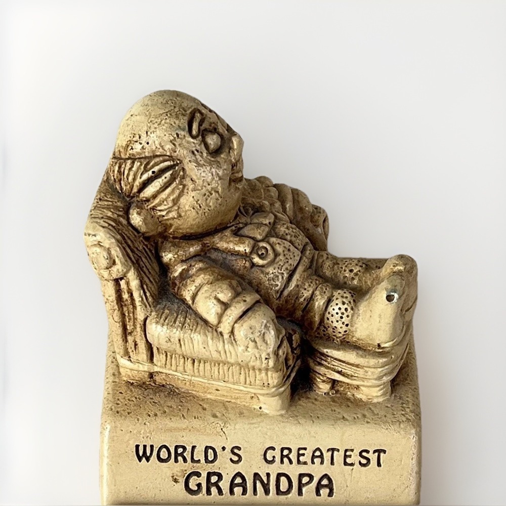 World's Greatest Grandpa PAULA Figurine Statue 1970 W 178 Made In USA Vintage